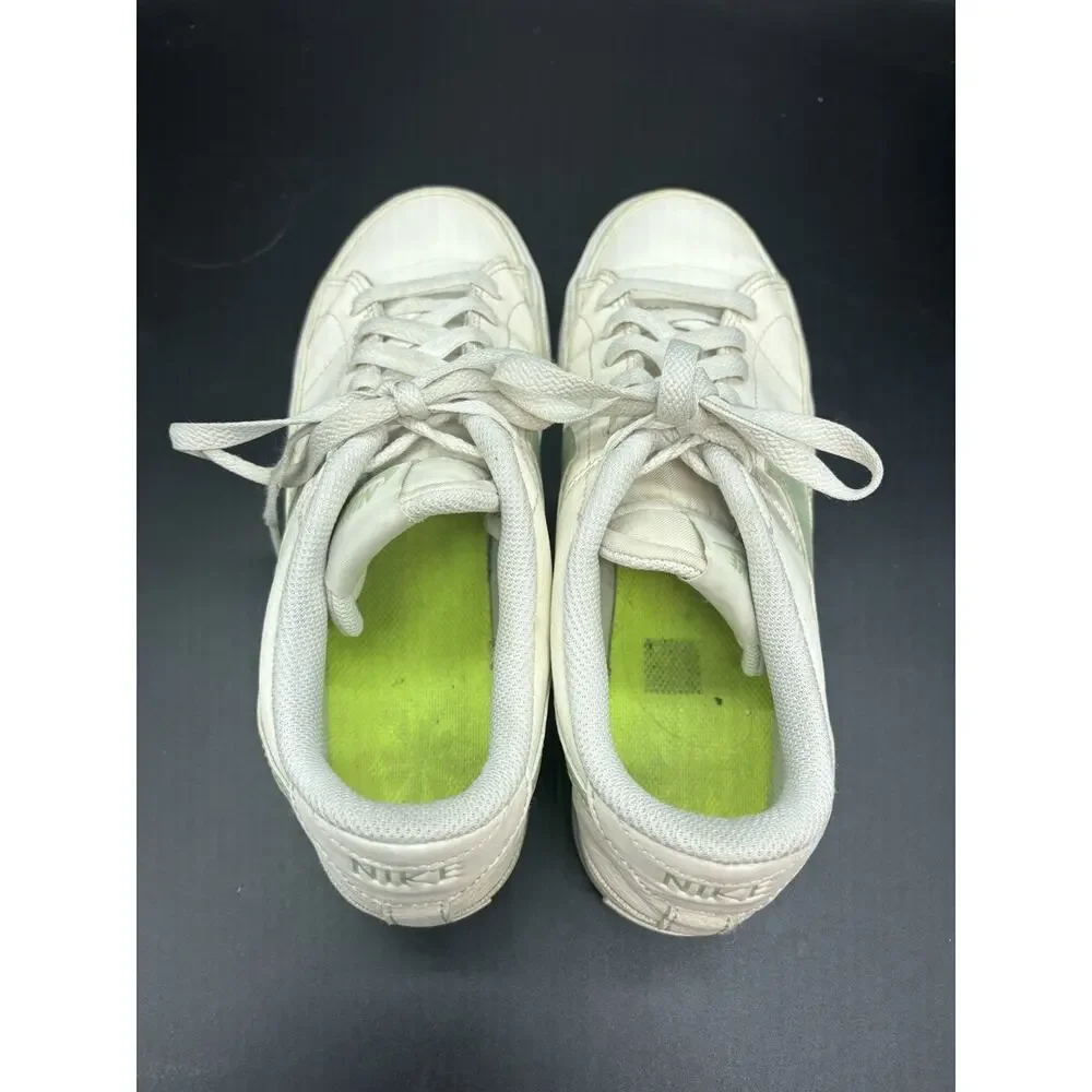 Nike Shoes Womens Size 8.5 White Leather Low Top Sneakers Green DH3161-002